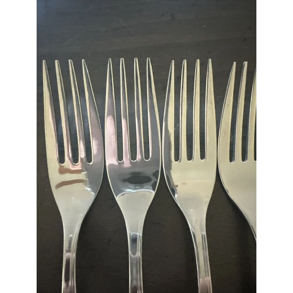 Set Of 6 Wm. Rogers International BERMUDA Stainless Steel‎ Dinner Forks 7